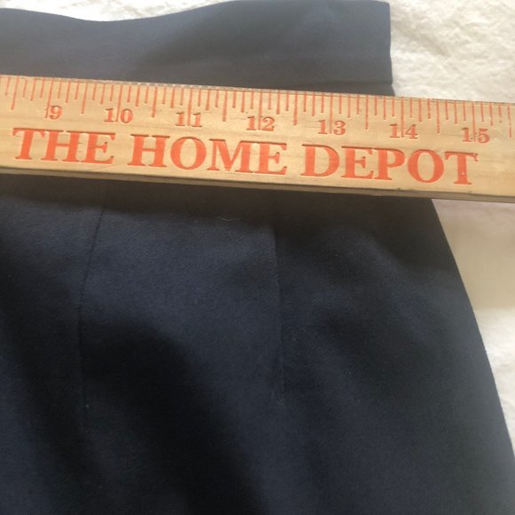 Vintage Calvin Klein Collection A-Line skirt dark navy Size 6 - Picture 4 of 4